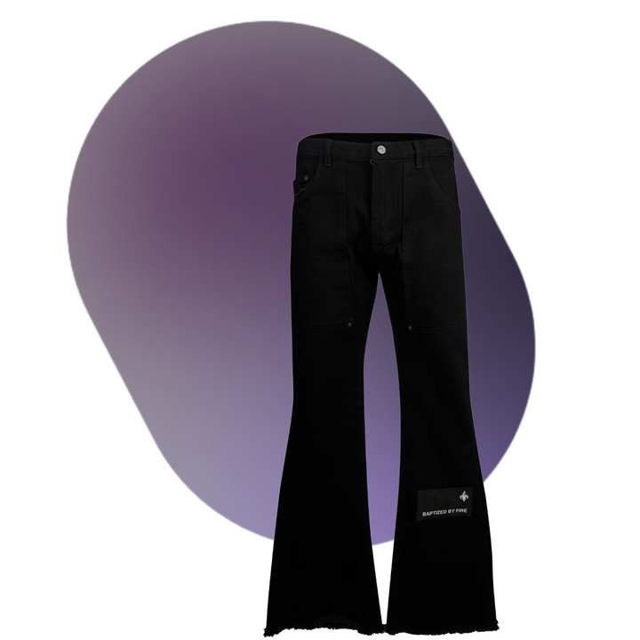 【PORTERNA】Dohyue Black Flare Jeans custom-chop-shop-wornstar-